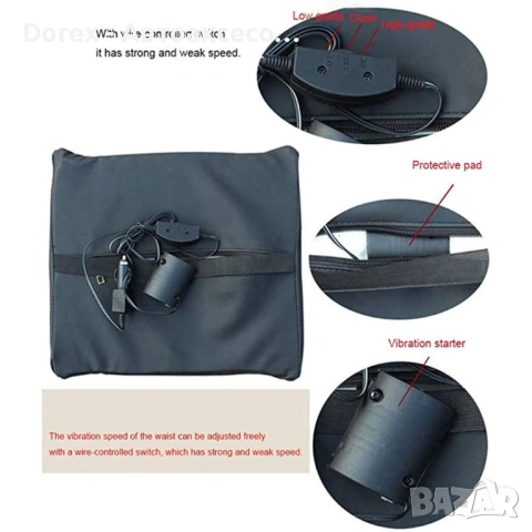 Комфортна масажираща възглавница за автомобил, предназначена за облекчаване на напрежението в кръста, снимка 6 - Аксесоари и консумативи - 54079529