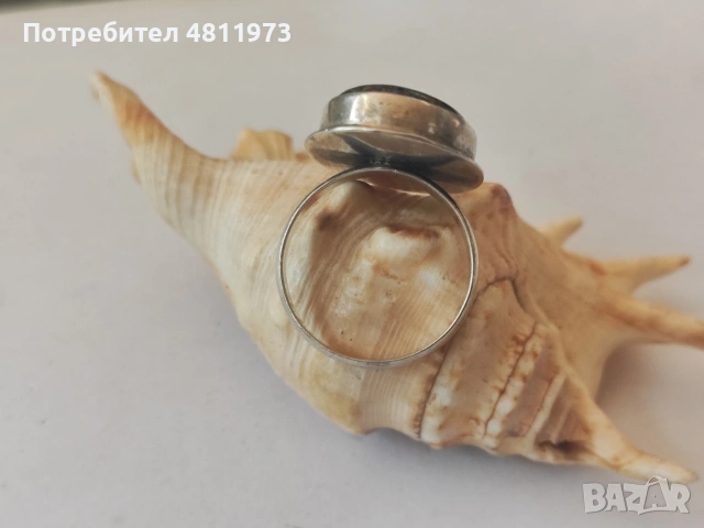 Сребърен пръстен 925 с яспис, снимка 3 - Пръстени - 54423384
