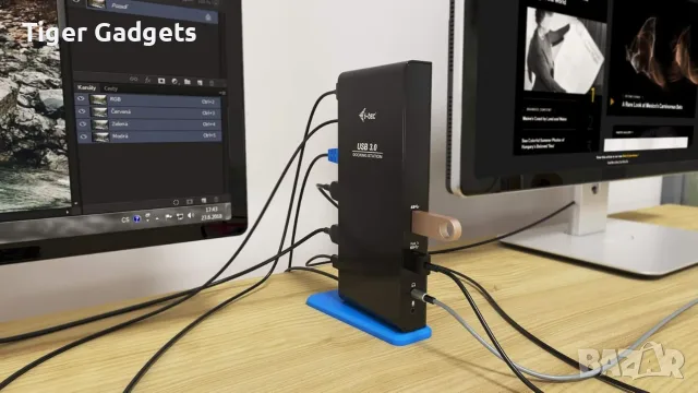 Докинг станция i-tec USB 3.0/USB-C с 2x HDMI, LAN, 6x USB, DisplayLink, Windows, macOS, снимка 5 - Кабели и адаптери - 55309135