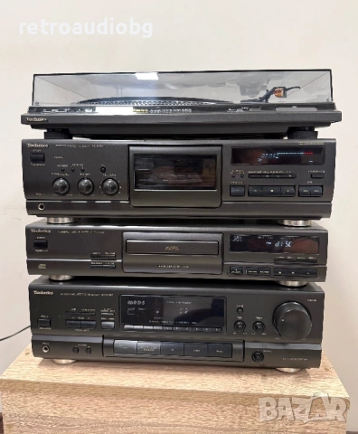 🔊Ретро аудио система - сет TECHNICS - ресийвър -усилвател с радио, сд, дек, грамофон + тонколони🔈, снимка 3 - Аудиосистеми - 54701731