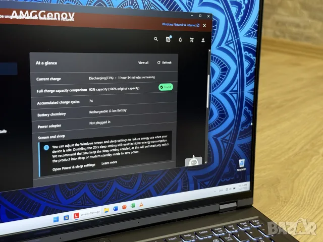 Геймърски Лаптоп 16’QHD+IPS 165Hz/i7-12700H/Lenovo Legion 5 Pro/32GB DDR5/1TB SSD/RTX 3070TI 8GB, снимка 8 - Лаптопи за игри - 55377197