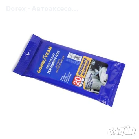 Мокри кърпи за кожа Goodyear - 20 броя за почистване и поддръжка