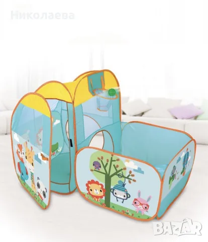 Палатка с басейн с топки Fisher price, снимка 2 - Играчки за стая - 55423939
