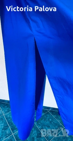 Ефектна италианска рокля - риза  LUMINA, кралско синьо, 100% памук, снимка 7 - Рокли - 54164733