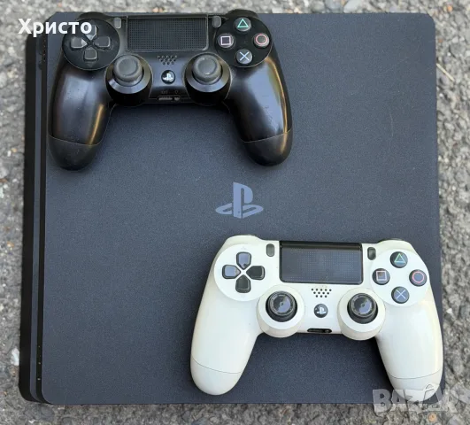 Конзола Sony PlayStation 4 Slim 500GB + 2 джойстика + 3 игри, снимка 2 - PlayStation конзоли - 55435518