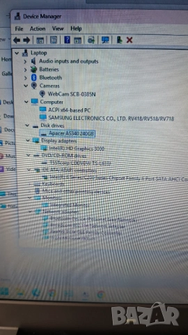 Лаптоп Samsung RV518, RAM 8Gb, HDD SSD 240Gb, снимка 6 - Лаптопи за работа - 54650552