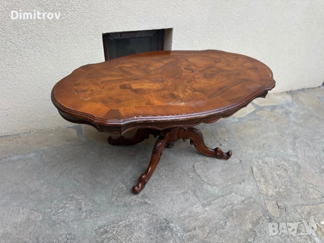 Винтидж холна маса в бароков стил, снимка 2 - Маси - 53958779