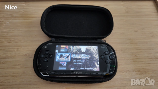 PSP + 64GB карта с игри + нова батерия + зарядно + калъф , снимка 4 - PlayStation конзоли - 54428638