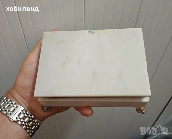 Мраморна кутия за бижута, снимка 4 - Бижутерийни комплекти - 55658217