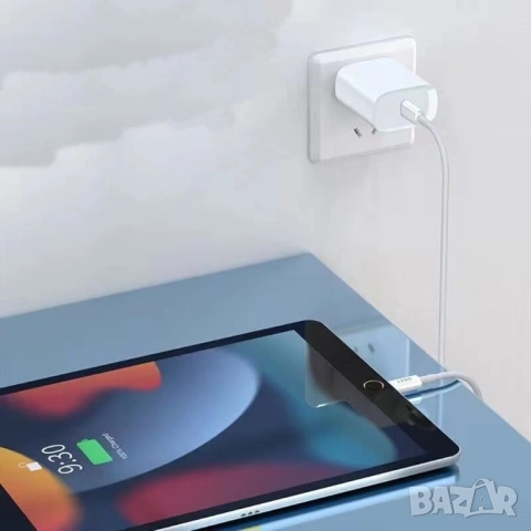 Кабел за данни USB-C към Lightning 1TECH USBCL-1M, Бързо зареждане, 1 метър, Бял, снимка 4 - USB кабели - 54364747