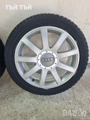 Продавам комплект оригинални алуминиеви джанти Audi със зимни гуми, снимка 5 - Гуми и джанти - 55602368