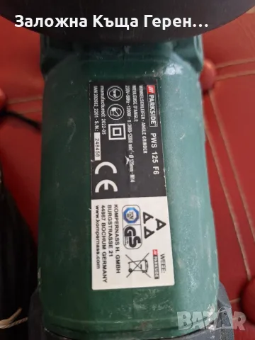 Акумулаторен Флекс Parkside PWS125F6, снимка 2 - Ъглошлайфи - 55703690
