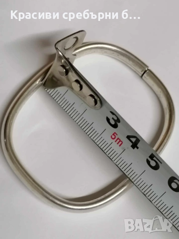 Стара, твърда сребърна гривна, снимка 3 - Гривни - 54199059