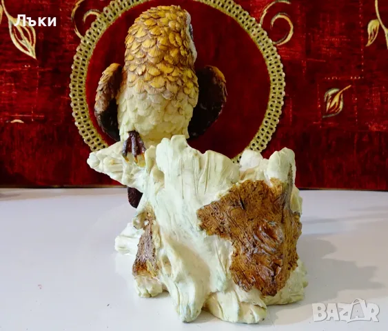 Фигура Бухал,Сова с поставка,бижутерка. , снимка 4 - Статуетки - 55616375