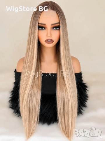 Lace Front Руса права перука 70см