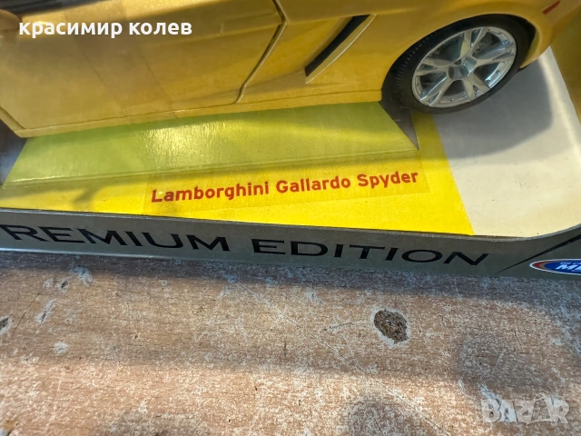 метален модел "Lamborghini Gallardo Spyder"/1:18/Premium, снимка 2 - Колекции - 55281655