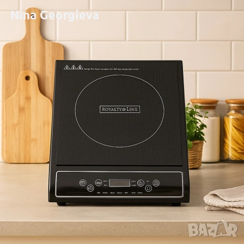 Преносим индукционен котлон Royalty Line EIP-2000.1 - 2000W, 7 режима на готвене, снимка 3 - Котлони - 54095308