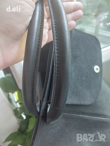 Longchamp Original 100% Кожа Страхотен голям сак, снимка 8 - Сакове - 49463627