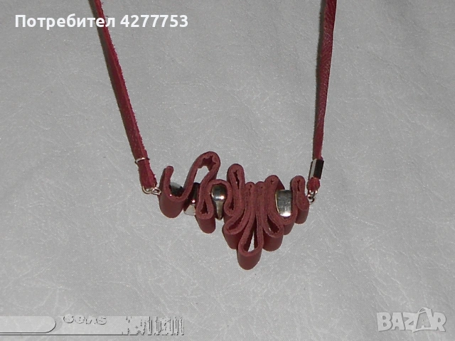Колие от естествена кожа, снимка 4 - Колиета, медальони, синджири - 54684511