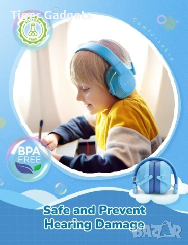 iClever IC-EM01 детски антифони шумоизолиращи, Сини, снимка 4 - Други - 53983337