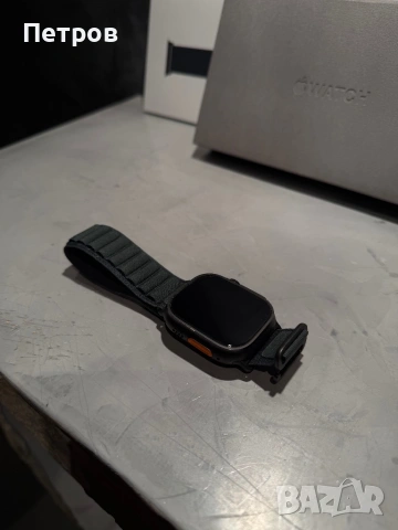 100% battery! Гаранция!  Apple Watch Ultra 2  Black Titanium Green 49 mm, снимка 3 - Смарт гривни - 54445163