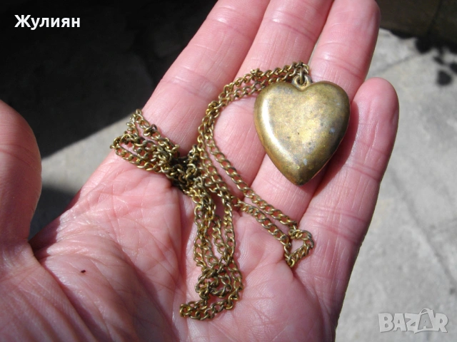 СТАР НАКИТ МЕДАЛЬОН ВИСУЛКА СЪРЦЕ , снимка 4 - Антикварни и старинни предмети - 54463448