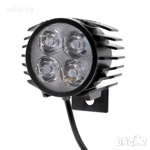 LED фар 12W с вграден клаксон 100dB, 12V-72V – за електрическа тротинетка и велосипед, IPX5 10377, снимка 8 - Друга електроника - 54685146