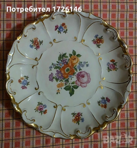 Порцеланова чинийка Dresden style на Ilmenau Graf von Henneberg Porzellan