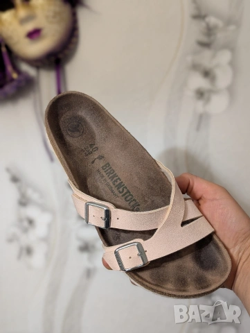 чехли Birkenstock Yao Vegan Birkibuc в светло розово номер 40 , снимка 10 - Чехли - 54512650
