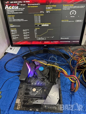 платка ASUS ROG Z370-F GAMING, и i5-8400 и рам 16 gb