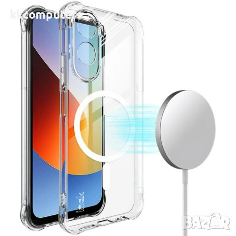 IMAK Магнитен Прозрачен Калъф за Xiaomi Redmi A7 Pro 4G / Poco C85x 5G - TPU, Airbag, Прозрачен