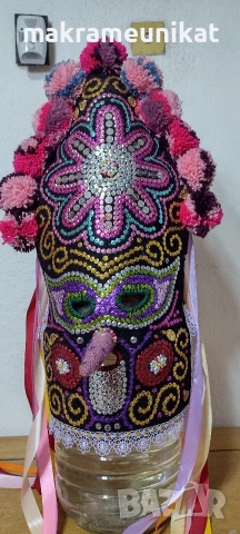 Кукерска маска, гугла юношеска,, ръчна изработка, капашон,Новодел, Сурва, Кукерландия, снимка 6 - Колекции - 42880006