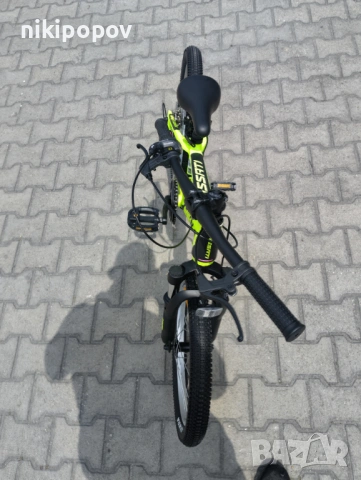 BG Алуминиев велосипед 20" NINJA жълт, снимка 5 - Велосипеди - 54334661