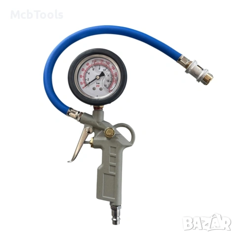 Пистолет с манометър за помпене на гуми с глицерин – T863