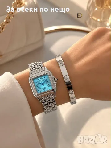 Cartier Дамски Подаръчен Комплект Картие Часовник И Гривна - Различни Цветове Код SK1905
