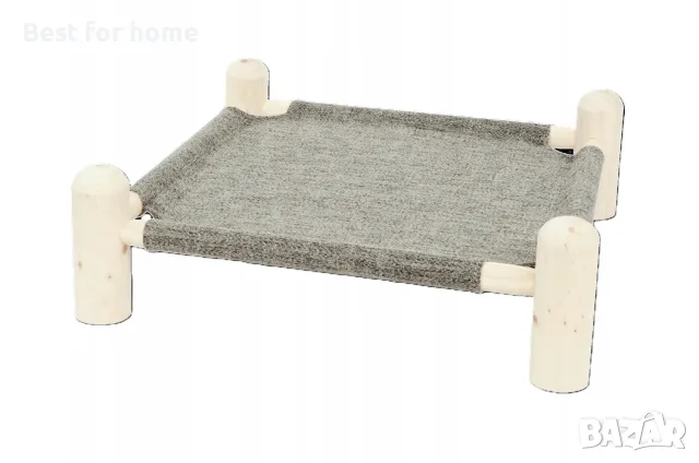 Дървено легло за кучета и котки 10 кг 49,5 x 49,5 x 15 см, снимка 2 - За кучета - 55646058