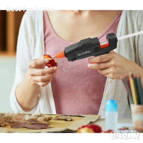 TACKLIFE GGO20AC Мини пистолет за горещо лепене 20W 220VAC с 30 пръчици лепило, снимка 6 - Поялници и запояване - 55556900