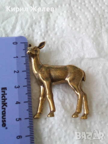 Бронзова фигурка на елен 35847, снимка 3 - Колекции - 54177684