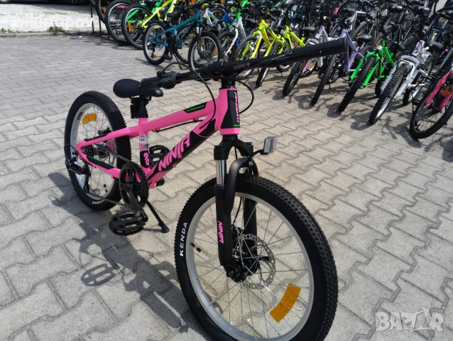 BG Алуминиев велосипед 20" NINJA розов, снимка 4 - Велосипеди - 54334694