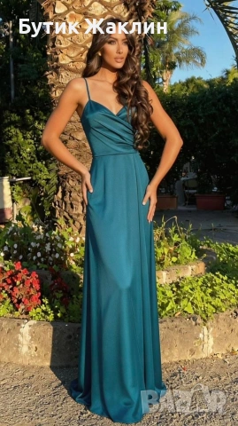 Дамски рокли сатен, снимка 4 - Рокли - 54110615