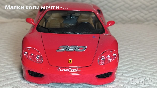 метална количка Ferrari 360 Мodena , мащаб 1:18, снимка 4 - Колекции - 54900472