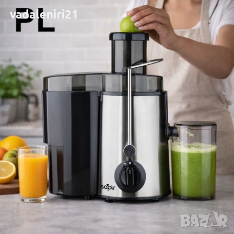 Сокоизстисквачка за плодове и зеленчуци SAPIR SP 1160 O, 600W, 450 мл, Сив/Черен