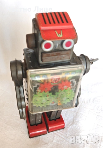 Супер Рядка Японска Механична Играчка Робот Horikawa 1960те, снимка 3 - Колекции - 54098768
