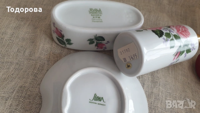 Порцеланов комплект от три части., снимка 5 - Антикварни и старинни предмети - 54091576
