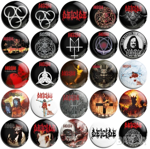 Значки на Death Metal бандите Napalm Death Impaled Nazarine Deicide Bolthrower Carcass Beherit, снимка 5 - Колекции - 50064408