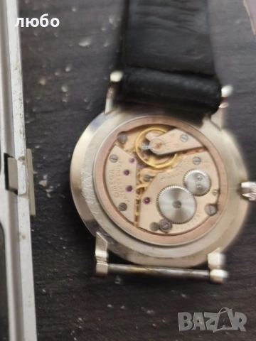 Мъжки ЧАСОВНИК OMEGA 18K-0.750 Бяло Злато 33мм със Коронката Работи Перфектно , снимка 5 - Антикварни и старинни предмети - 55049054