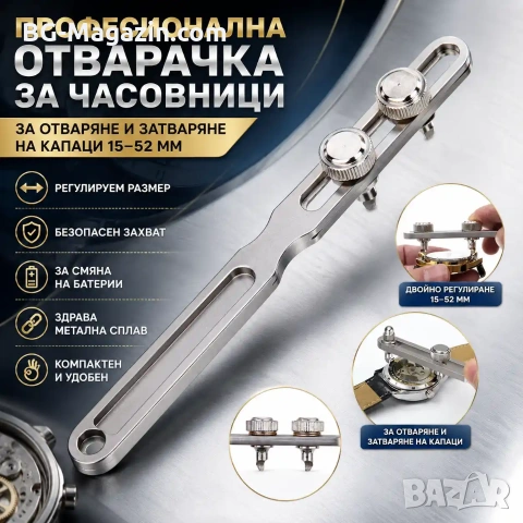 Професионална отварачка за отваряне на часовници часовникарски инструмент за смяна на батерия ремонт