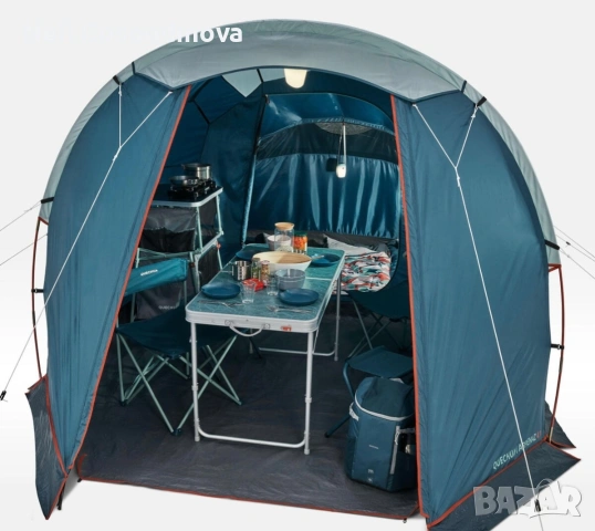 QUECHUA ★★★★★ 4.7 (2022) Палатка с рейки за къмпинг ARPENAZ 4.1, 1 спалня, 4-местна, снимка 6 - Спортна екипировка - 55269551