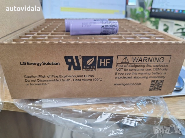 LG 18650 Li-Ion Батерия 3.6V 2900mAh 20A нови оригинални, снимка 2 - Друга електроника - 54766098