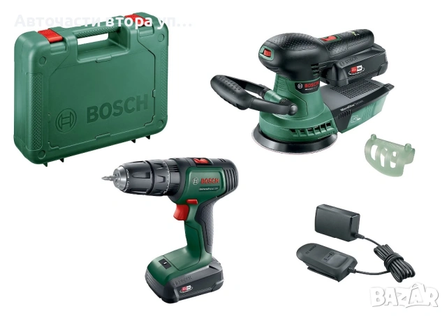 Комплект Акумулаторна ударна бормашина/винтоверт Bosch UniversalImpact 18V и акумулаторна шлайфмашин